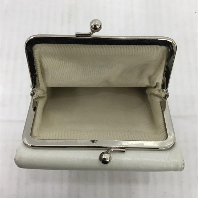 ワイズ Y's 財布 コンパクト財布 がま口 箱有 無地 白 / ホワイト / X 銀 / シルバー /  メンズ USED 古着 中古 10084222
