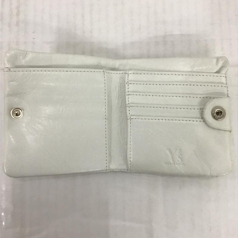ワイズ Y's 財布 コンパクト財布 がま口 箱有 無地 白 / ホワイト / X 銀 / シルバー /  メンズ USED 古着 中古 10084222