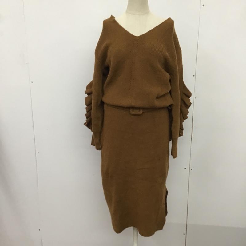 シンプリシテェ Simplicite ワンピース ロングスカート FREE 無地 茶 / ブラウン /  レディース USED 古着 中古 10084272
