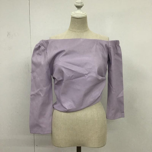 ザラ ZARA カットソー 七分袖 S 無地 紫 / パープル /  レディース USED 古着 中古 10084306