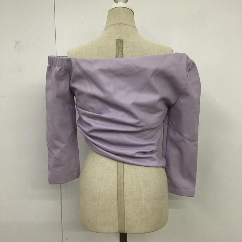 ザラ ZARA カットソー 七分袖 S 無地 紫 / パープル /  レディース USED 古着 中古 10084306
