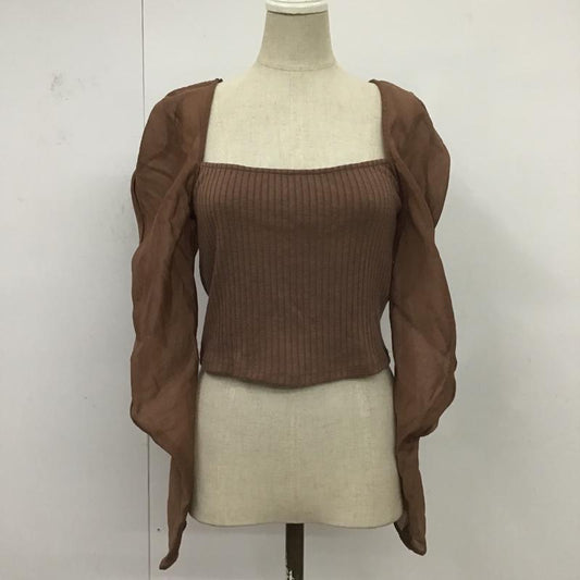 ザラ ZARA カットソー 長袖 S 無地 茶 / ブラウン /  レディース USED 古着 中古 10084308