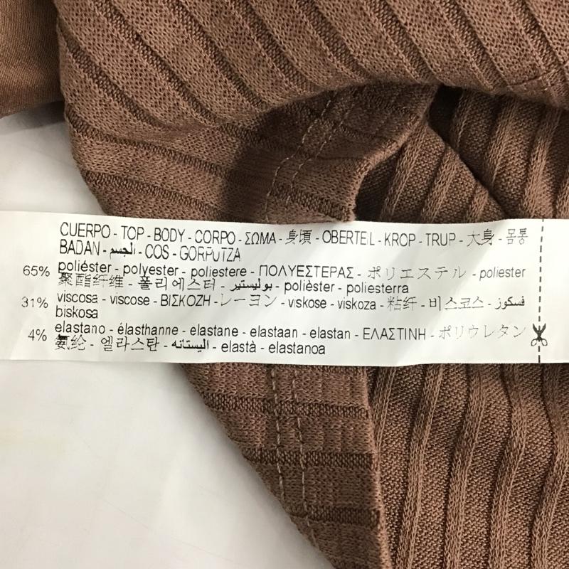 ザラ ZARA カットソー 長袖 S 無地 茶 / ブラウン /  レディース USED 古着 中古 10084308
