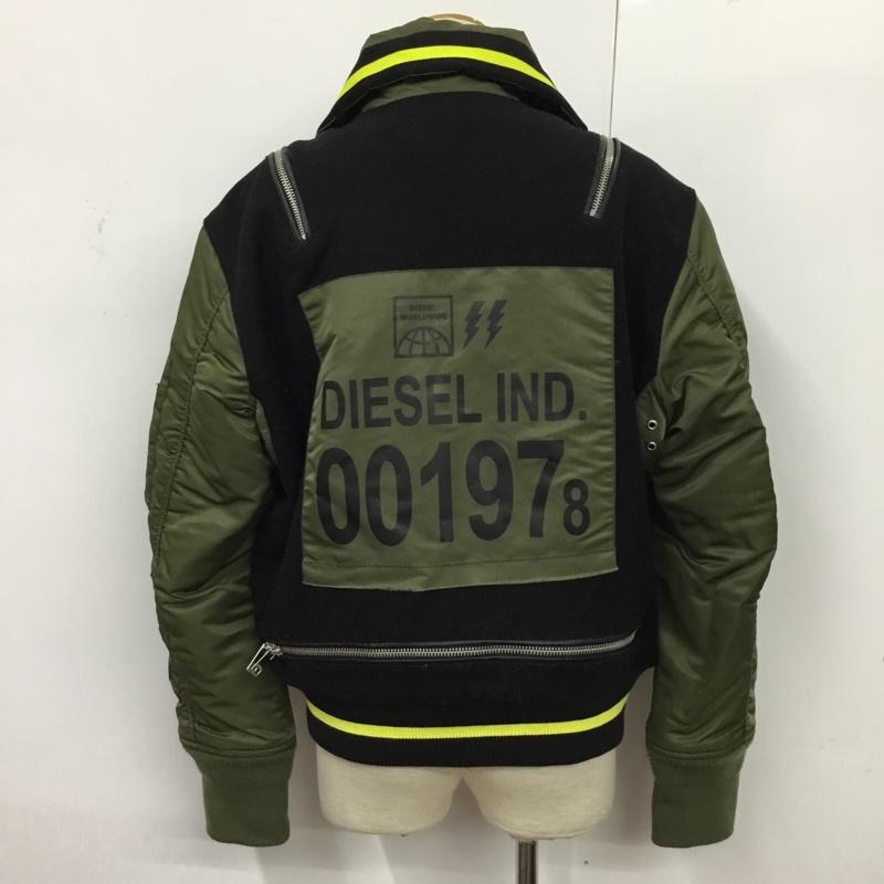 ディーゼル DIESEL ジャケット、上着 ジャンパー、ブルゾン M 無地 黒 / ブラック / X カーキ / カーキ /  メンズ USED 古着 中古 10084358