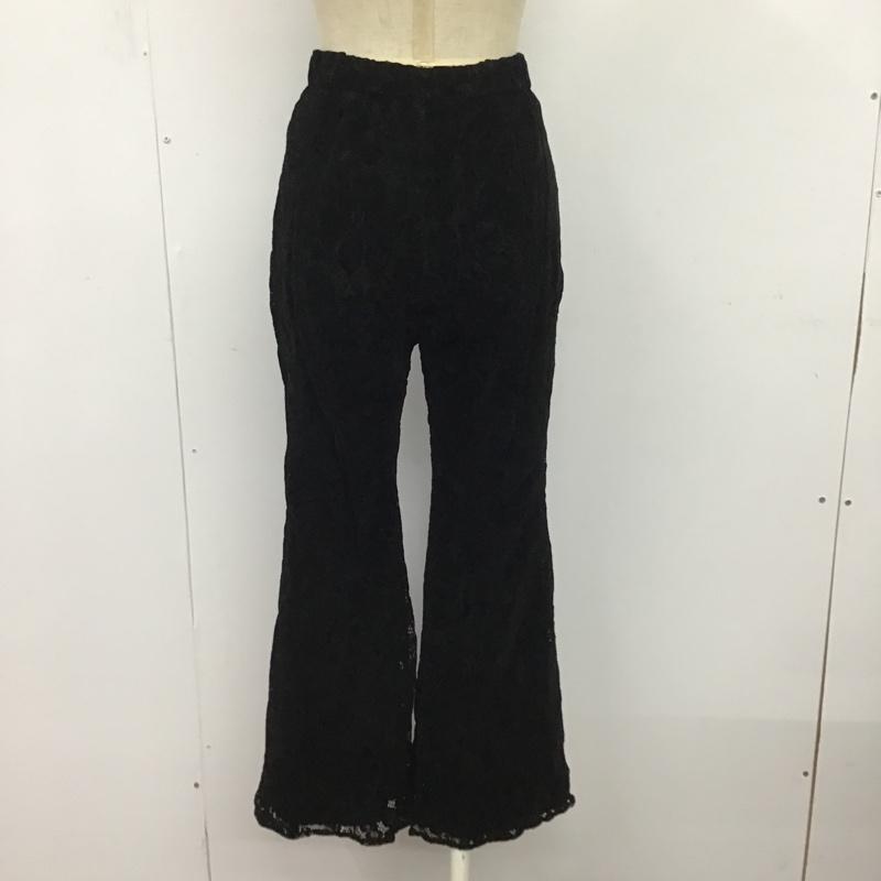 スライ SLY ボトムス ボトムス 030BAM31-2750 FLOCKY LACE FLARE PT フロッキーレース 1 レース柄 黒 / ブラック /  レディース USED 古着 中古 10084538
