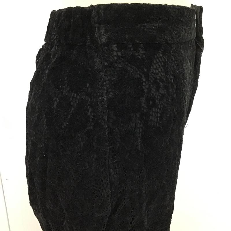 スライ SLY ボトムス ボトムス 030BAM31-2750 FLOCKY LACE FLARE PT フロッキーレース 1 レース柄 黒 / ブラック /  レディース USED 古着 中古 10084538