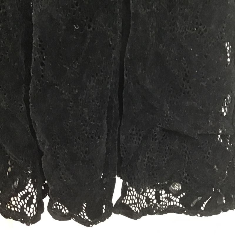 スライ SLY ボトムス ボトムス 030BAM31-2750 FLOCKY LACE FLARE PT フロッキーレース 1 レース柄 黒 / ブラック /  レディース USED 古着 中古 10084538