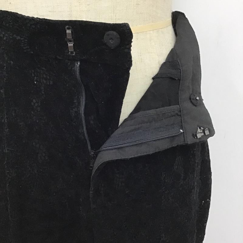 スライ SLY ボトムス ボトムス 030BAM31-2750 FLOCKY LACE FLARE PT フロッキーレース 1 レース柄 黒 / ブラック /  レディース USED 古着 中古 10084538