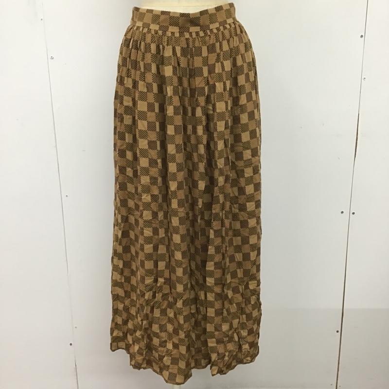 マウジー MOUSSY スカート ロングスカート 010CAH30-5200 CHECK MAXI SK タグ付き 2 総柄 茶 / ブラウン / X ベージュ / ベージュ /  レディース USED 古着 中古 10084542