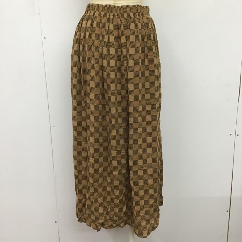 マウジー MOUSSY スカート ロングスカート 010CAH30-5200 CHECK MAXI SK タグ付き 2 総柄 茶 / ブラウン / X ベージュ / ベージュ /  レディース USED 古着 中古 10084542