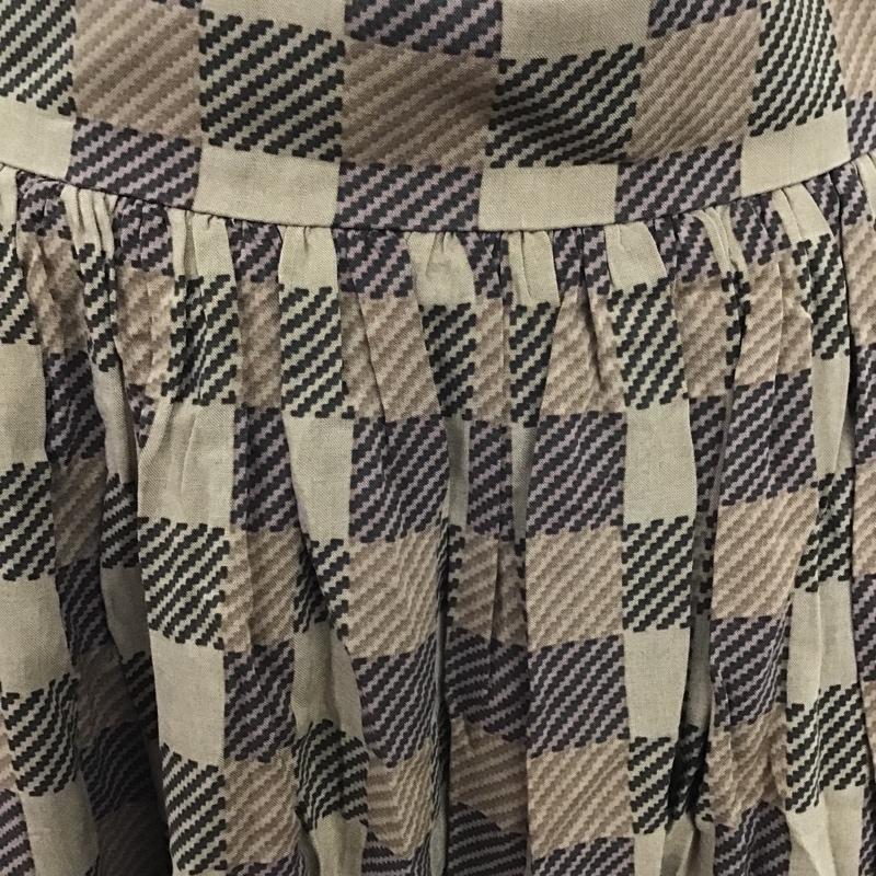 マウジー MOUSSY スカート ロングスカート 010CAH30-5200 CHECK MAXI SK タグ付き 2 総柄 茶 / ブラウン / X ベージュ / ベージュ /  レディース USED 古着 中古 10084542