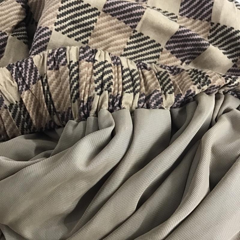 マウジー MOUSSY スカート ロングスカート 010CAH30-5200 CHECK MAXI SK タグ付き 2 総柄 茶 / ブラウン / X ベージュ / ベージュ /  レディース USED 古着 中古 10084542