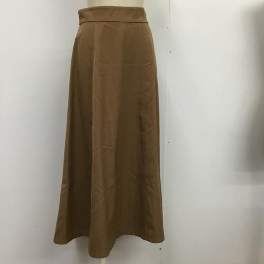 ナチュラルビューティーベーシック NATURAL BEAUTY BASIC スカート ロングスカート M 無地 茶 / ブラウン /  レディース USED 古着 中古 10084602