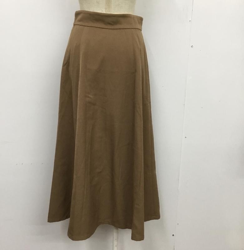 ナチュラルビューティーベーシック NATURAL BEAUTY BASIC スカート ロングスカート M 無地 茶 / ブラウン /  レディース USED 古着 中古 10084602
