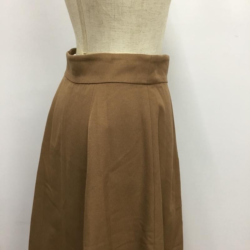 ナチュラルビューティーベーシック NATURAL BEAUTY BASIC スカート ロングスカート M 無地 茶 / ブラウン /  レディース USED 古着 中古 10084602