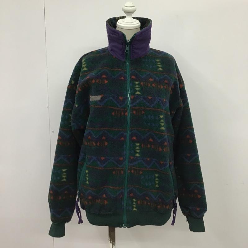 コロンビア Columbia ジャケット、上着 ジャケット、ブレザー WL674X 7653 フリース 総柄 緑 / グリーン / X 紫 / パープル / X 橙 / オレンジ / X 黄 / イエロー /  レディース USED 古着 中古 10084610