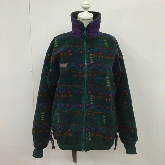 コロンビア Columbia ジャケット、上着 ジャケット、ブレザー WL674X 7653 フリース 総柄 緑 / グリーン / X 紫 / パープル / X 橙 / オレンジ / X 黄 / イエロー /  レディース USED 古着 中古 10084610