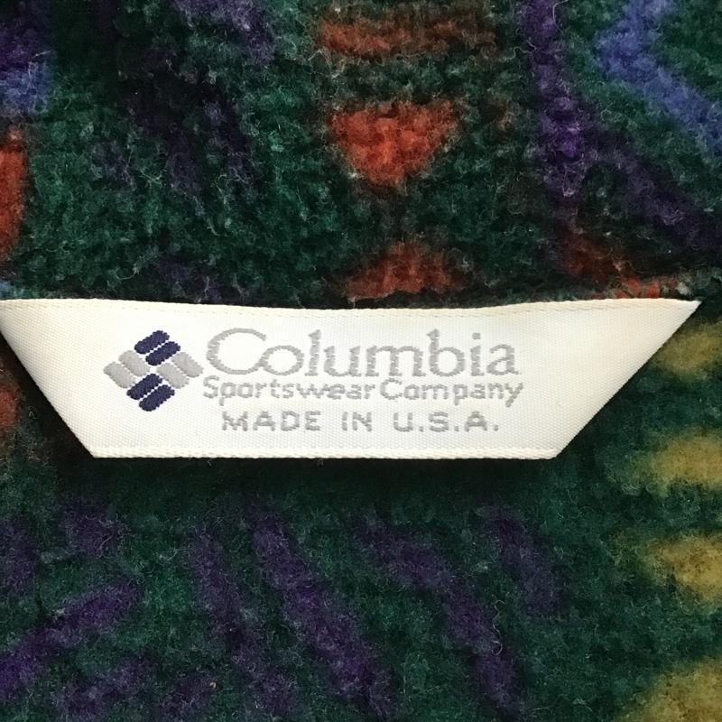 コロンビア Columbia ジャケット、上着 ジャケット、ブレザー WL674X 7653 フリース 総柄 緑 / グリーン / X 紫 / パープル / X 橙 / オレンジ / X 黄 / イエロー /  レディース USED 古着 中古 10084610