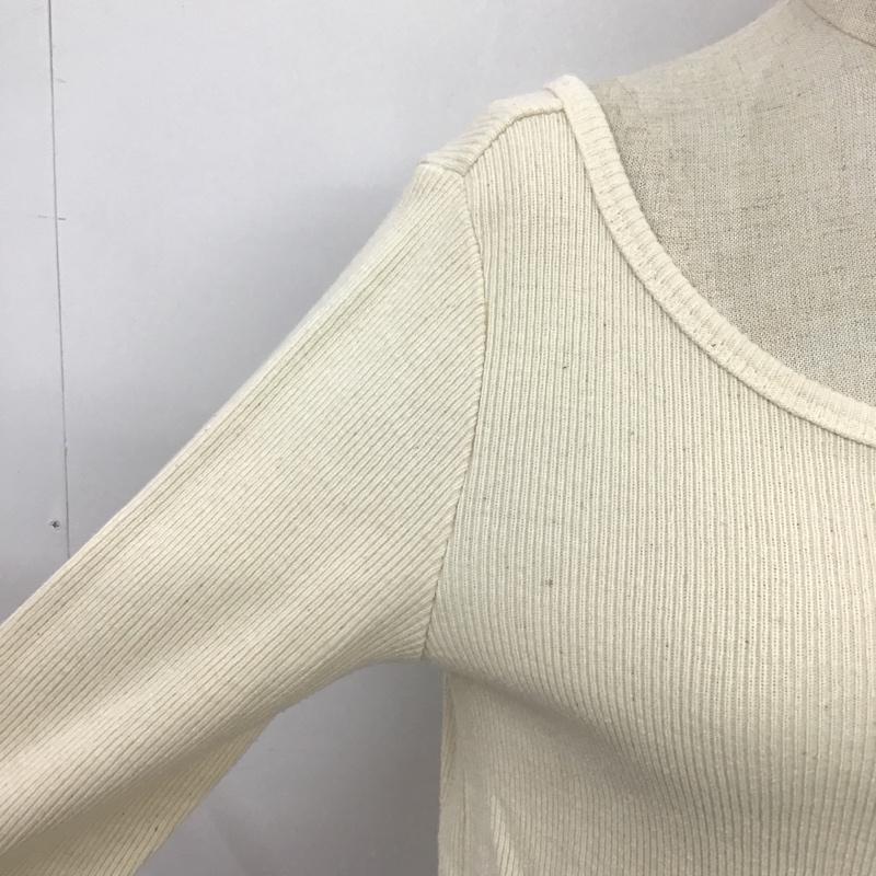 ローリーズファーム LOWRYS FARM カットソー 長袖 FREE 無地 アイボリー / アイボリー /  レディース USED 古着 中古 10084620