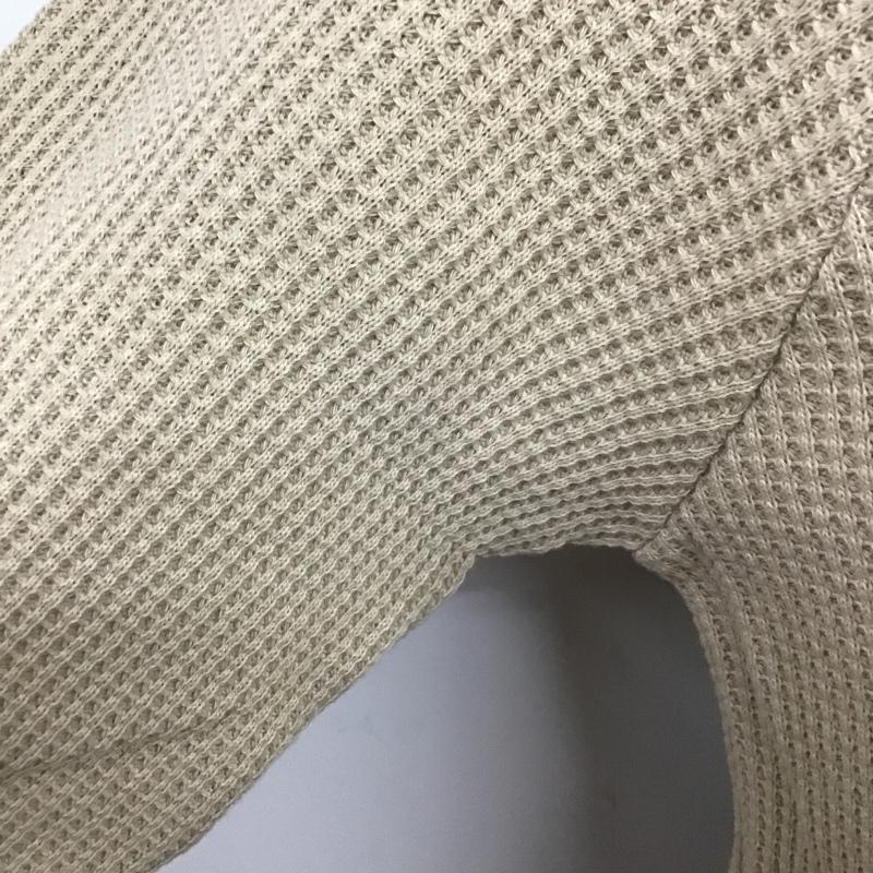 フーズフーチコ who's who Chico カットソー 長袖 CHZ1001106A0003 ワンショルワッフル肩アキTOPS タグ付き FREE 無地 ベージュ / ベージュ /  レディース USED 古着 中古 10084696