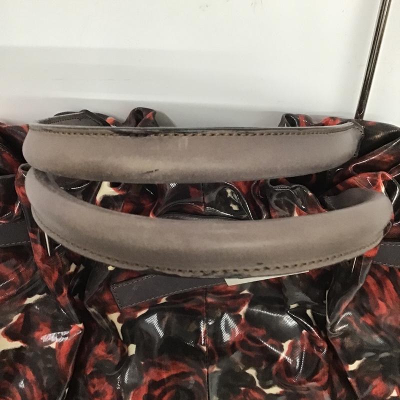 ランバン LANVIN トートバッグ トートバッグ  ダークブラウン / ダークブラウン / X 赤 / レッド /  レディース USED 古着 中古 10084764