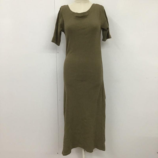 アングリッド Ungrid ワンピース ロングスカート 112020354101-01 リブ テレコ FREE 無地 カーキ / カーキ /  レディース USED 古着 中古 10084793