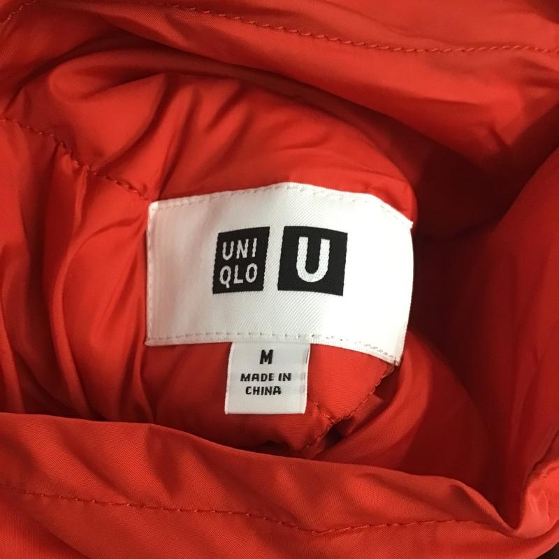 ユニクロ UNIQLO ジャケット、上着 ジャンパー、ブルゾン 01-31-9F058A ウォームパデットリバーシブルブルゾン M 無地 茶 / ブラウン / X 赤 / レッド /  メンズ USED 古着 中古 10084806