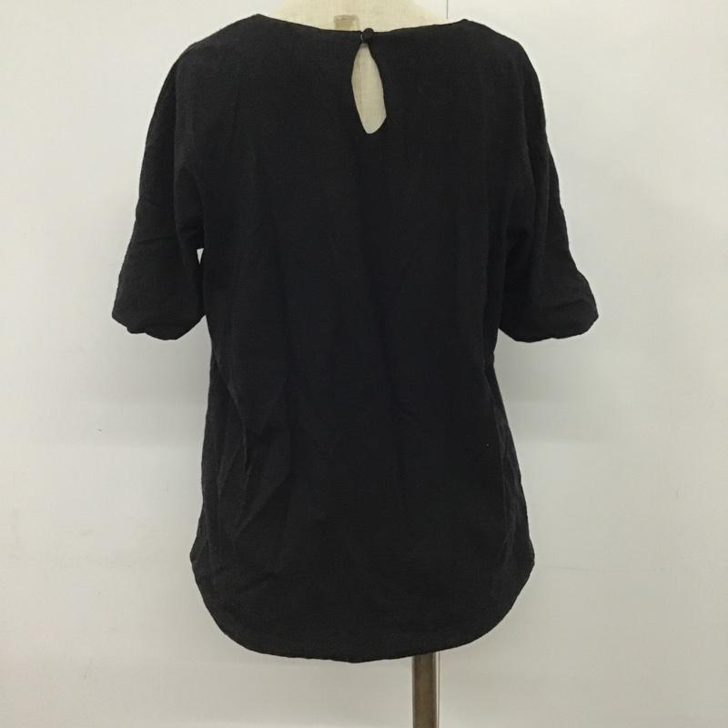 ランバン LANVIN カットソー 半袖 ウール 40 無地 黒 / ブラック /  レディース USED 古着 中古 10084880