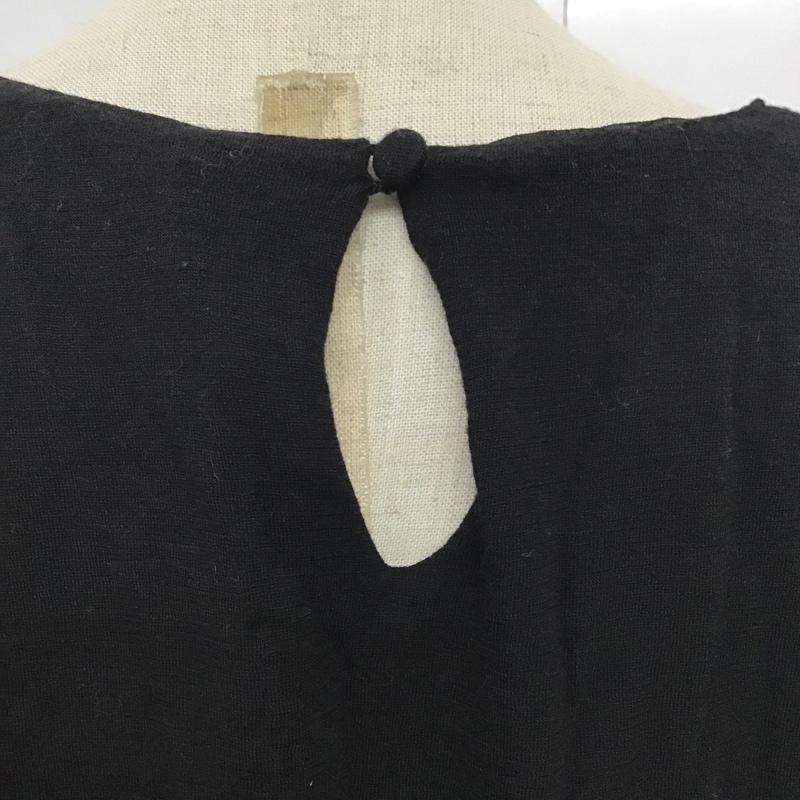 ランバン LANVIN カットソー 半袖 ウール 40 無地 黒 / ブラック /  レディース USED 古着 中古 10084880