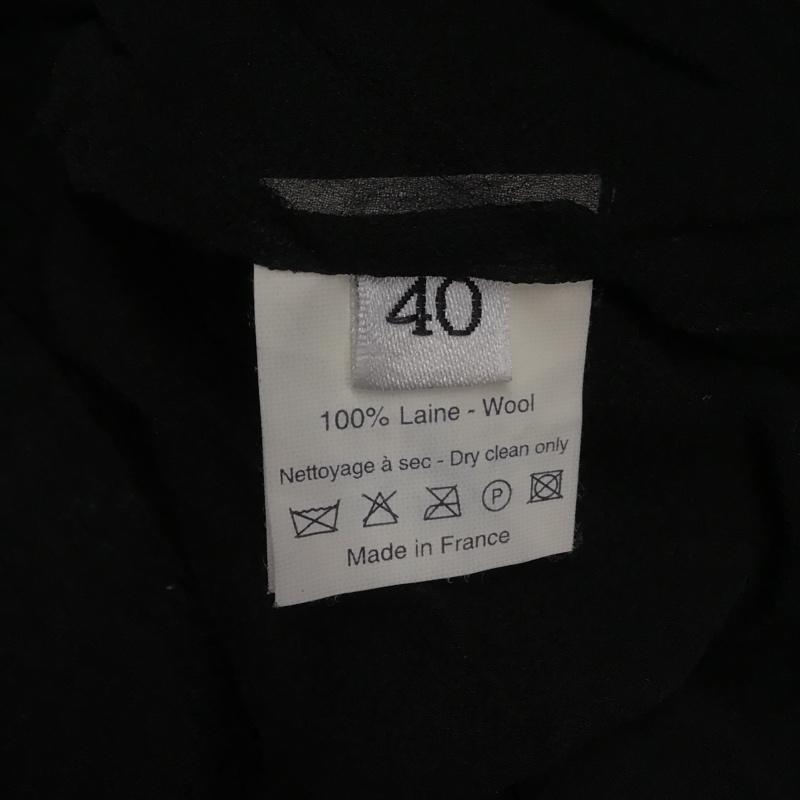 ランバン LANVIN カットソー 半袖 ウール 40 無地 黒 / ブラック /  レディース USED 古着 中古 10084880