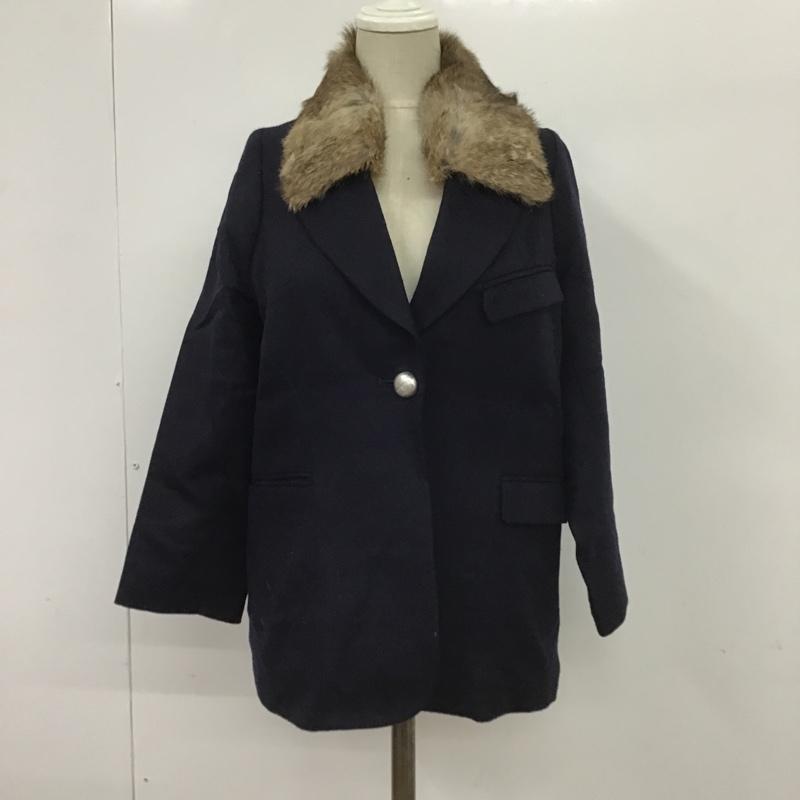 アーキ ARCHI ジャケット、上着 ジャケット、ブレザー AW11-D1 ラビットファー S 無地 紺 / ネイビー /  レディース USED 古着 中古 10084942