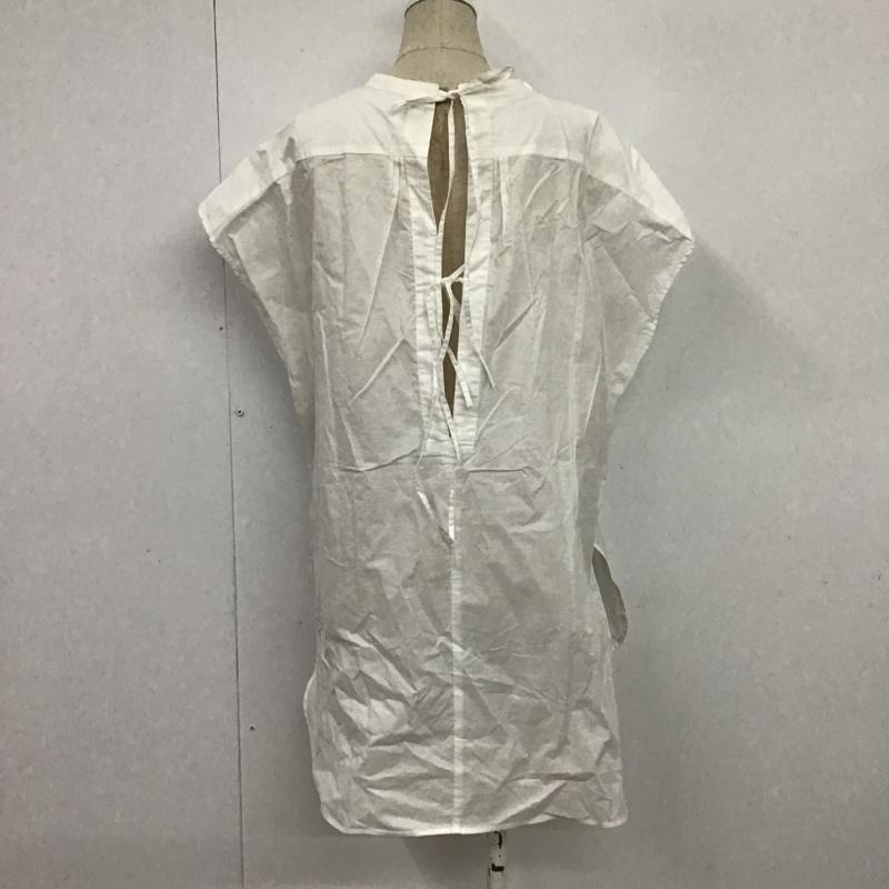 ローリーズファーム LOWRYS FARM シャツ、ブラウス 半袖 タグ付 Bリボンドレスシャツ FREE 無地 白 / ホワイト /  レディース USED 古着 中古 10084955