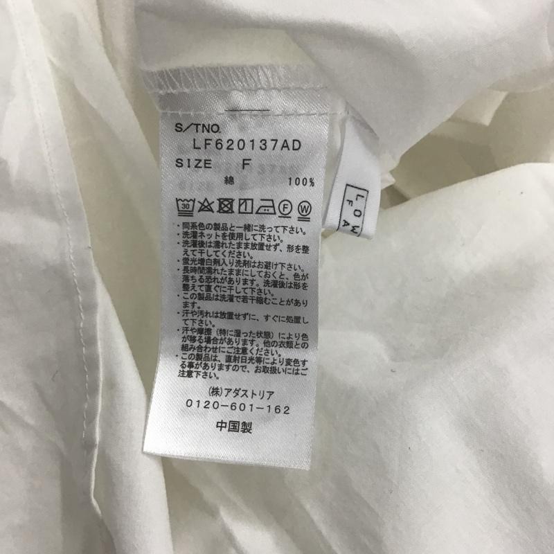 ローリーズファーム LOWRYS FARM シャツ、ブラウス 半袖 タグ付 Bリボンドレスシャツ FREE 無地 白 / ホワイト /  レディース USED 古着 中古 10084955