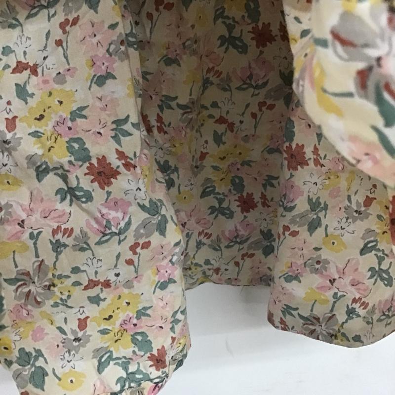 グリーンレーベルリラクシング green label relaxing ワンピース ひざ丈スカート 130cm 無地 X 花柄 マルチカラー / マルチカラー /  ガールズ USED 古着 中古 10084970