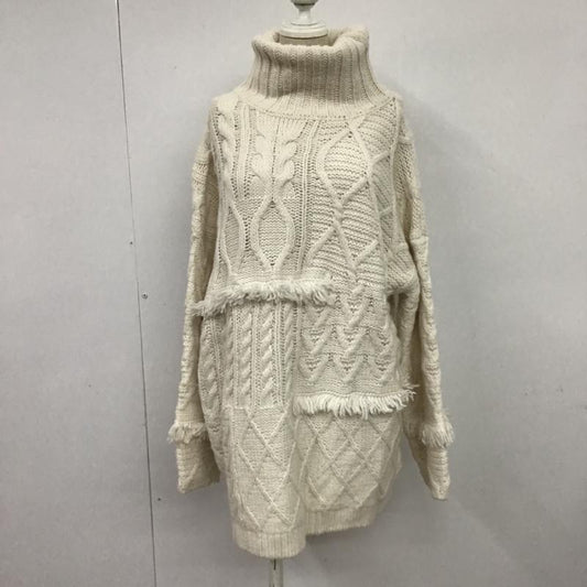 ヘザー Heather ニット、セーター 長袖 HE063414TS タートル FREE 無地 白 / ホワイト /  レディース USED 古着 中古 10085018