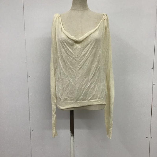 ランバン LANVIN カットソー 長袖 M 無地 オフホワイト / オフホワイト /  レディース USED 古着 中古 10085048