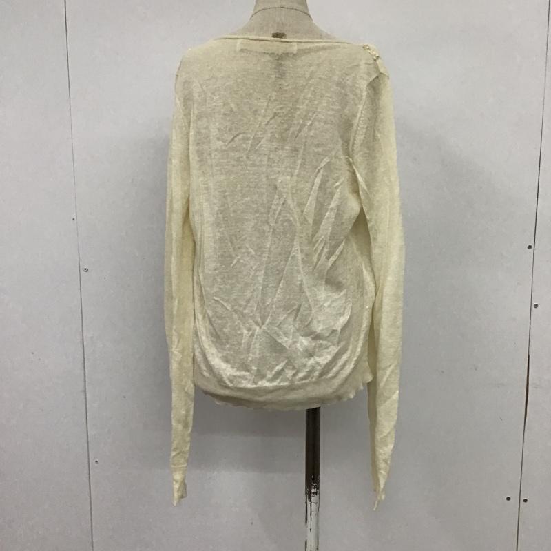 ランバン LANVIN カットソー 長袖 M 無地 オフホワイト / オフホワイト /  レディース USED 古着 中古 10085048