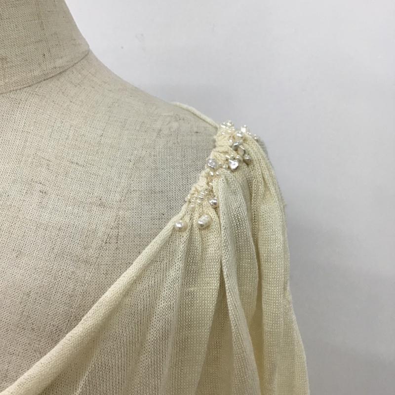 ランバン LANVIN カットソー 長袖 M 無地 オフホワイト / オフホワイト /  レディース USED 古着 中古 10085048