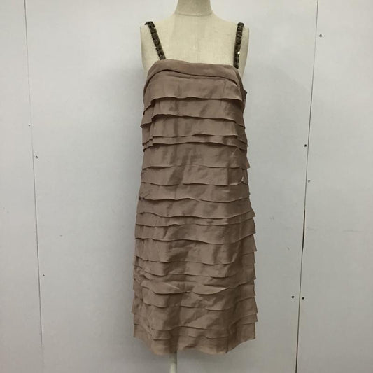 ランバン LANVIN ワンピース ひざ丈スカート 36 無地 ベージュ / ベージュ /  レディース USED 古着 中古 10085051