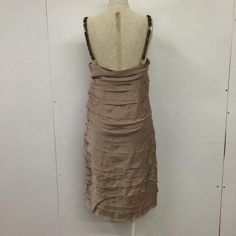 ランバン LANVIN ワンピース ひざ丈スカート 36 無地 ベージュ / ベージュ /  レディース USED 古着 中古 10085051
