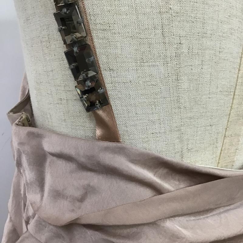 ランバン LANVIN ワンピース ひざ丈スカート 36 無地 ベージュ / ベージュ /  レディース USED 古着 中古 10085051