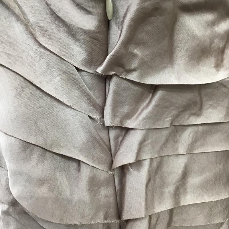 ランバン LANVIN ワンピース ひざ丈スカート 36 無地 ベージュ / ベージュ /  レディース USED 古着 中古 10085051