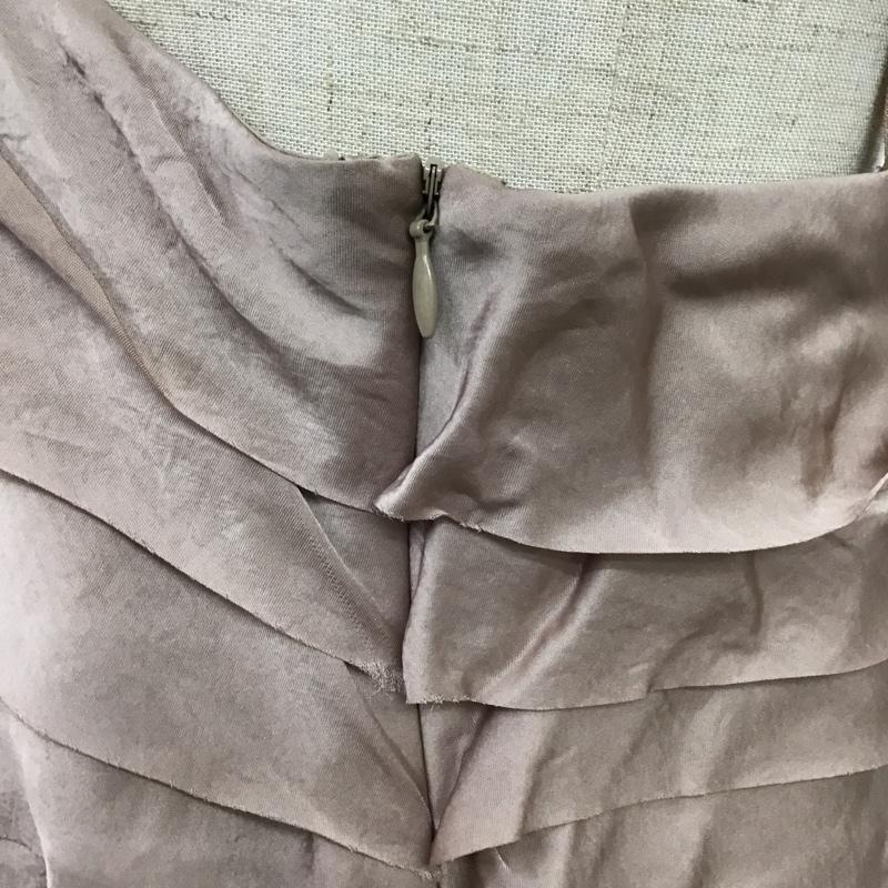 ランバン LANVIN ワンピース ひざ丈スカート 36 無地 ベージュ / ベージュ /  レディース USED 古着 中古 10085051
