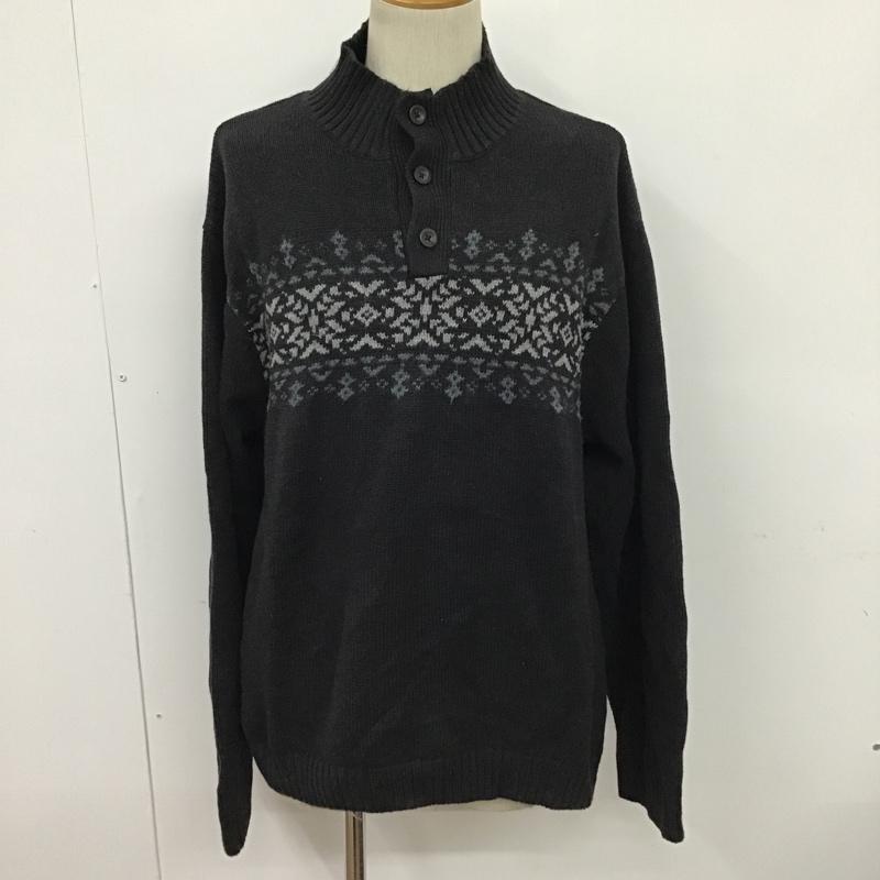 チャップス CHAPS ニット、セーター 長袖 XL  黒 / ブラック /  メンズ USED 古着 中古 10085072