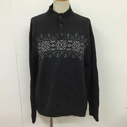 チャップス CHAPS ニット、セーター 長袖 XL  黒 / ブラック /  メンズ USED 古着 中古 10085072
