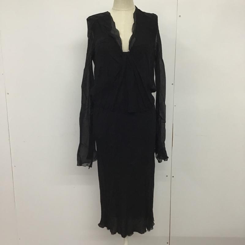 アルベルトフェルマーニ ALBERTOFERMANI ワンピース ロングスカート 40 無地 黒 / ブラック /  レディース USED 古着 中古 10085096