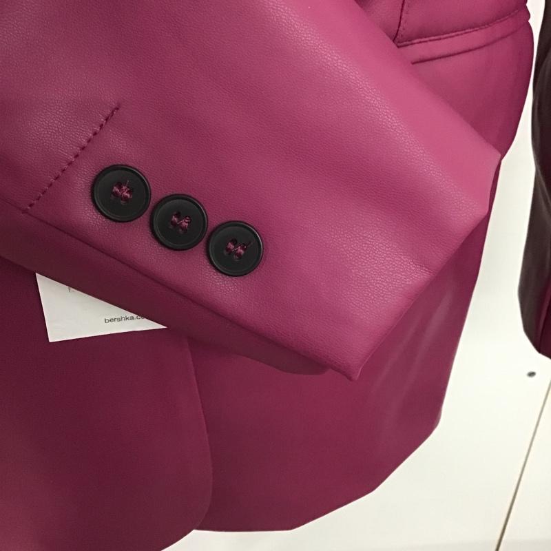 ベルシュカ Bershka ジャケット、上着 ジャケット、ブレザー 6627 644 928 タグ付き XS 無地 紫 / パープル /  レディース USED 古着 中古 10085113