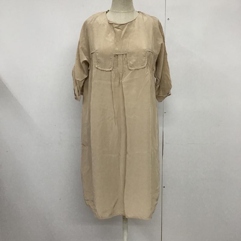 アーキ ARCHI ワンピース ひざ丈スカート M 無地 ベージュ / ベージュ /  レディース USED 古着 中古 10085123