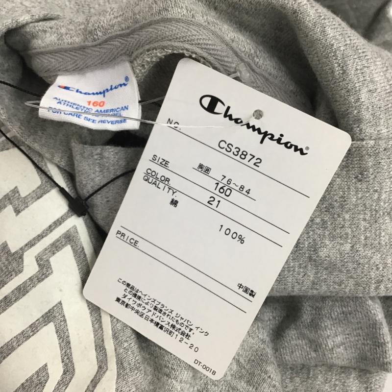 チャンピオン Champion パーカー 七分袖 E hyphen world gallery 160cm タグ付き 160cm ロゴ、文字 灰 / グレー /  レディース USED 古着 中古 10085128