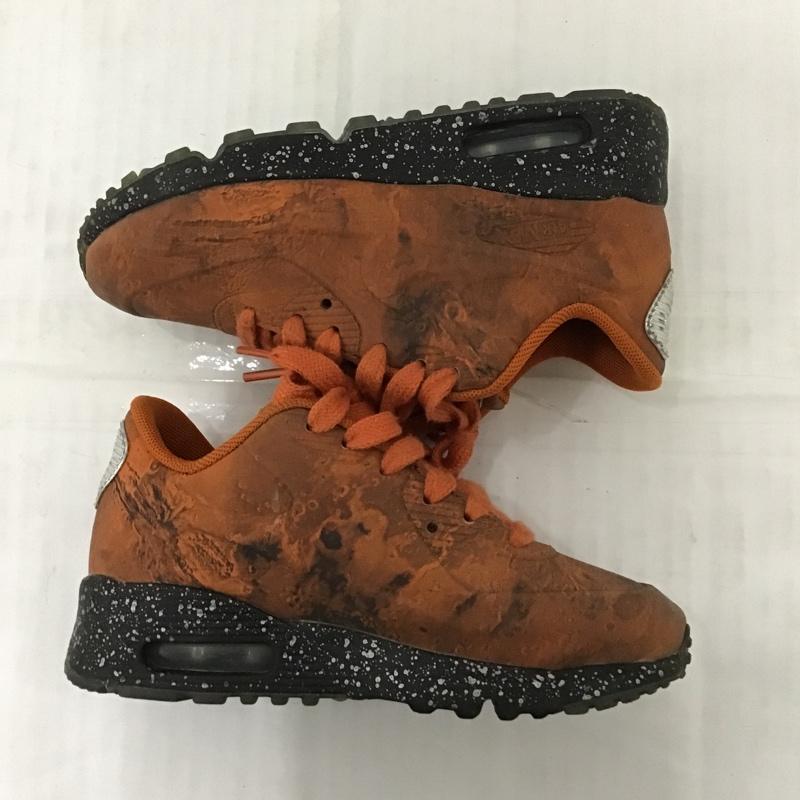 ナイキ NIKE シューズ シューズ CD6488-600 AIR MAX 90 BP QS 17cm 箱有 キッズ スニーカー 17.0cm ロゴ、文字 橙 / オレンジ / X 黒 / ブラック /  ボーイズ USED 古着 中古 10085175